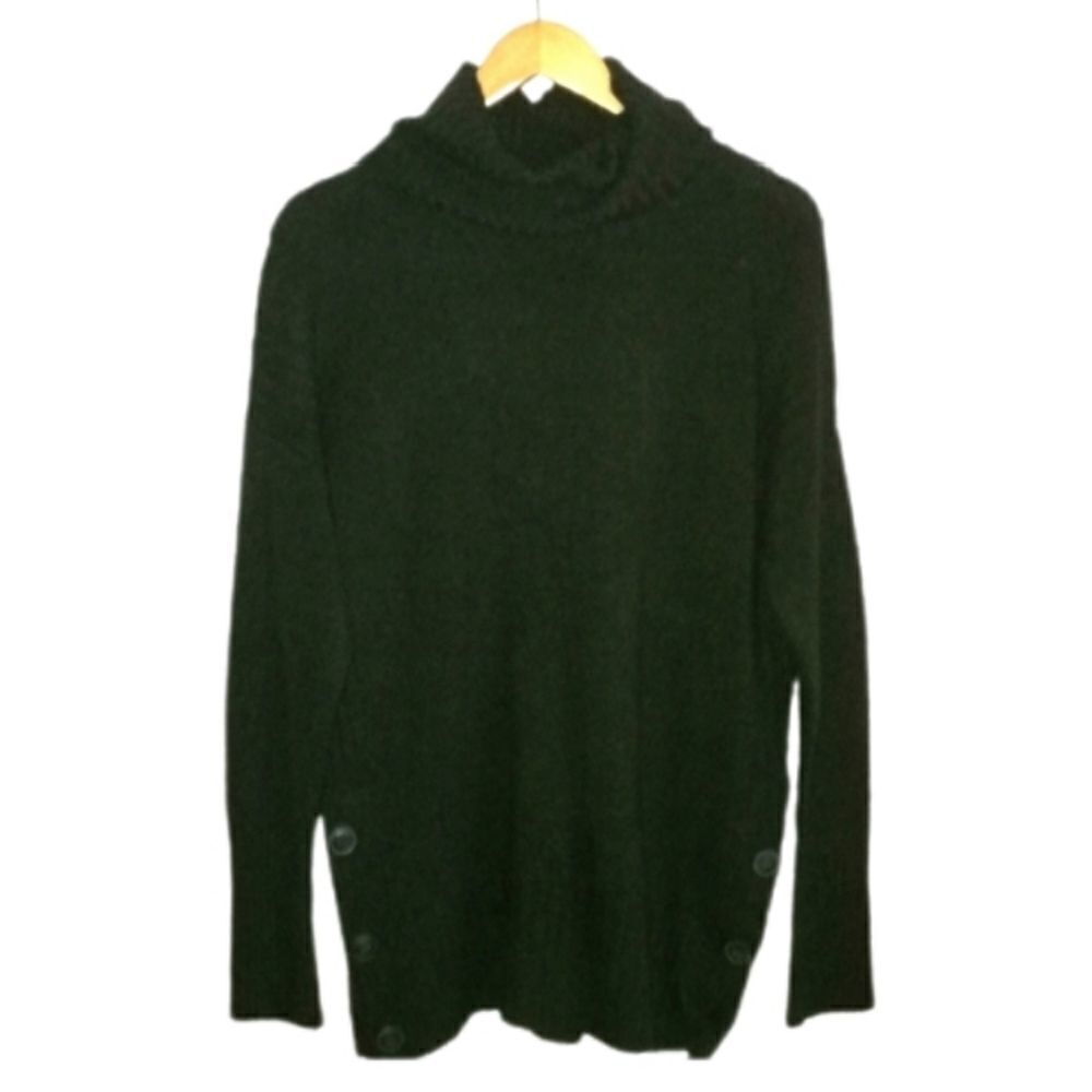 𝅺TAHARI Forest Green Warm Wool Turtleneck Knitted Sweater Size Medium